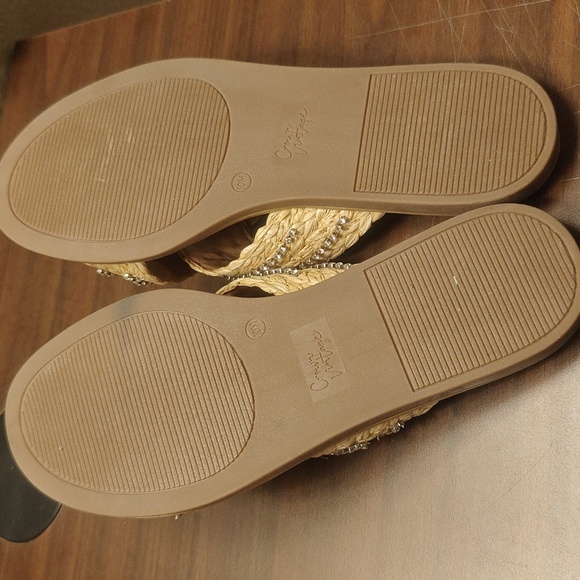 NWOT Crown Vintage cork/bling slides sz 10M - Picture 4 of 4